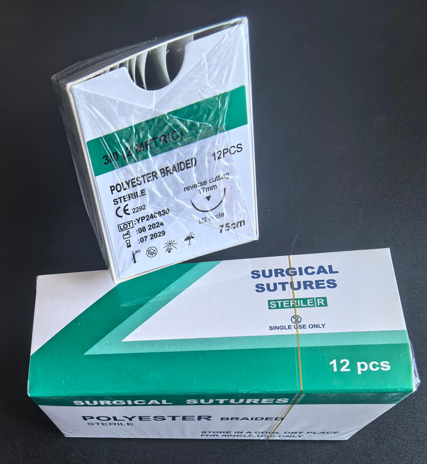 Polyester Suture - Surgical Sutures by V5 Medical