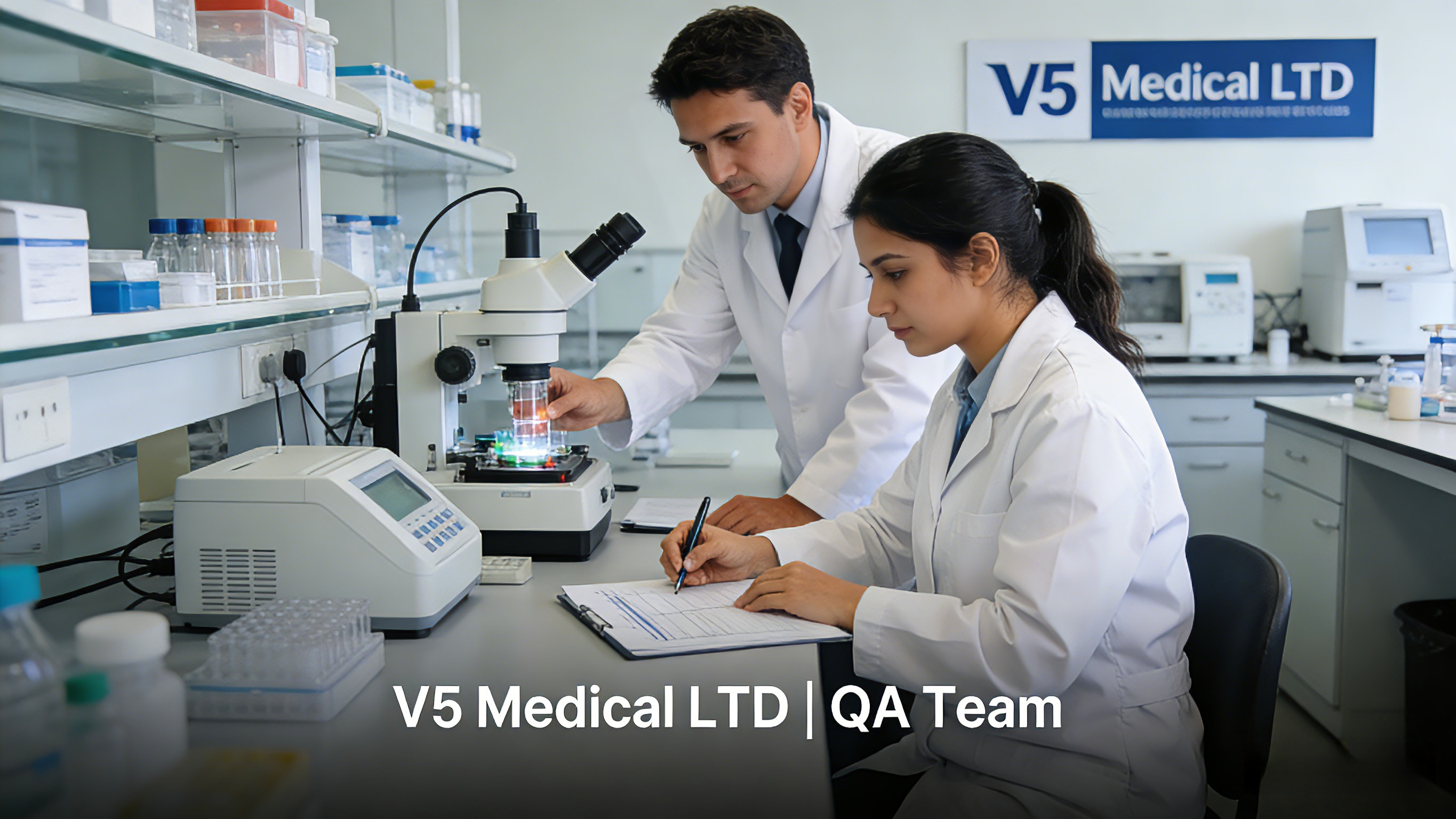 V5 Medical QA team conducting an on-site factory audit